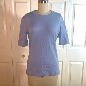 Brand new with tags Club Monaco Light Blue elbow sleeve top